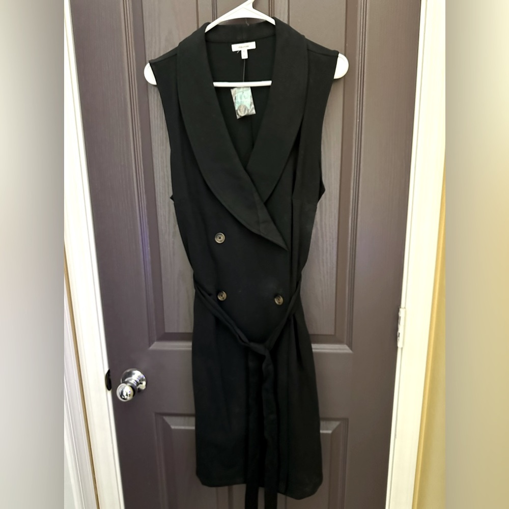 Maurice’s Sleeveless double breasted dress tie at waist Black Size 1X NWT